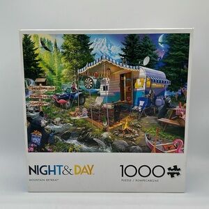 Buffalo Games Night & Day Mountain Retreat 1000-piece jigsaw puzzle
